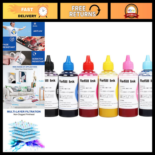 Color sublimation ink refill - 6,